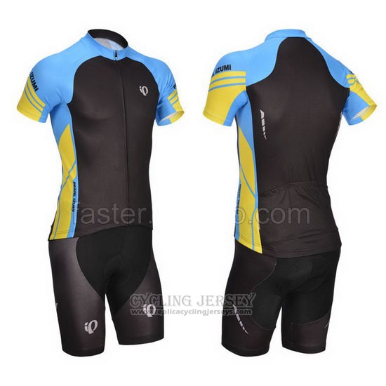 2014 Cycling Jersey Pearl Izumi Black and Blue Short Sleeve and Bib Short